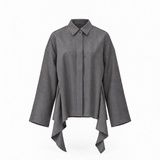 YLANDA WRAP SHIRT - CORAL SMOKE