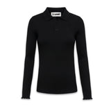 ARIA SEAMLESS POLO - BLACK
