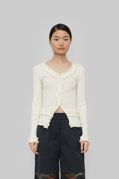 CAROLINE SEAMLESS CARDIGAN - PRISTINE – OpéraSPORT