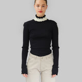 AMÈLIE SEAMLESS TOP - BLACK