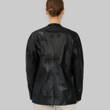 RUE VEGAN LEATHER JACKET - BLACK
