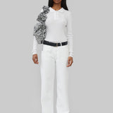 ARIA SEAMLESS POLO - WHITE