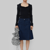 VERA DENIM SKIRT - BLUE