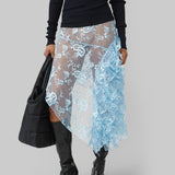 NONA LONG SKIRT - BLUE