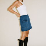 ALBA SKIRT -  INDIGO BLUE